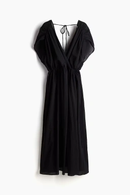 Before image showing the original black dress product shot on a plain background