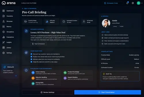 Role Play Agent preparing teams for execution