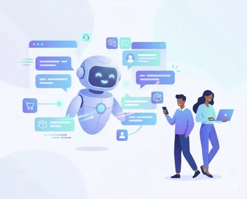 AI chatbot assistant helping customers with quick support