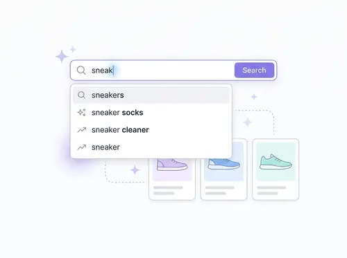 AI-powered smart auto-completion search interface